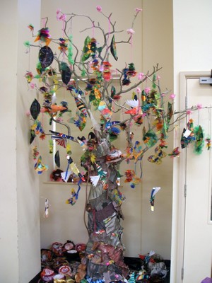 textile art - fabric tree